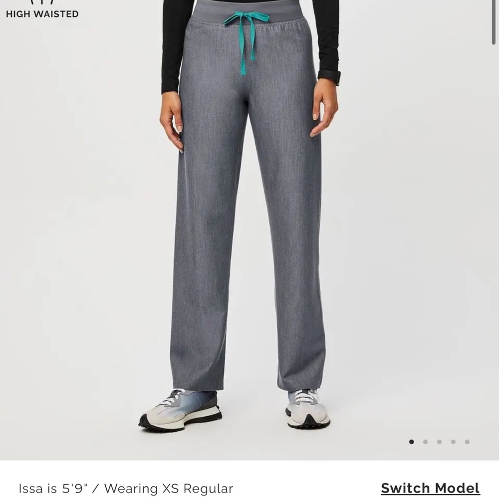 Figs High Waisted Gray Scrub Pants